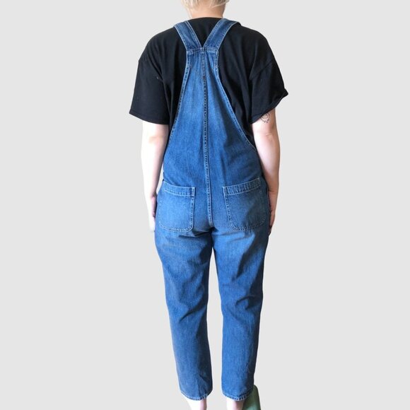 Gap Distressed Medium Wash Denim Overalls - Picture 2 of 16